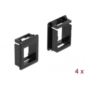 Delock Keystone pidike koteloille 4 kpl musta