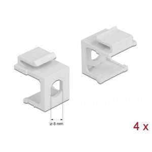Delock Keystone suoja valkoinen 8,0 mm reiällä 4 kpl