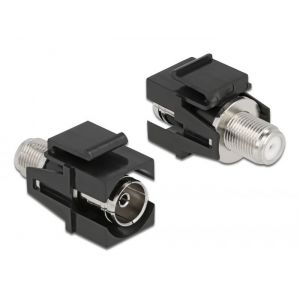 Delock Keystone moduli IEC naaras - F naaras musta