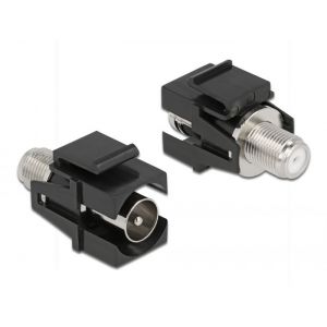 Delock Keystone moduli IEC uros - F naaras musta