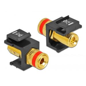 Delock Keystone moduli Binding post > kierremutteri punainen / musta