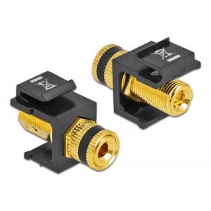 Delock Keystone moduli Binding post > kierremutteri musta / musta