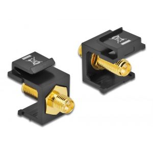 Delock Keystone moduli RP-SMA jack > RP-SMA jack musta