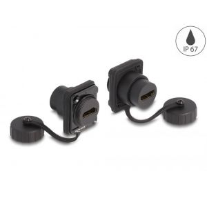 D-tyypin moduuli HDMI-A naaras HDMI-A naaras suojakorkilla IP67 pöly- ja vesitiivis