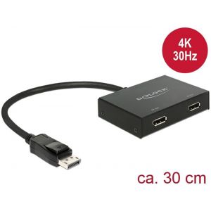 Delock Displayport 1.2 jakaja 2-porttia