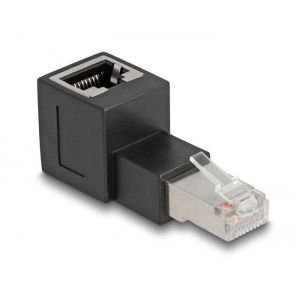 Cat 6A RJ45 kulmaliitin ylöspäin
