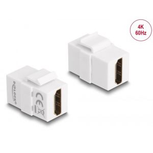 Delock Keystone moduli HDMI naaras - HDMI naaras valkoinen