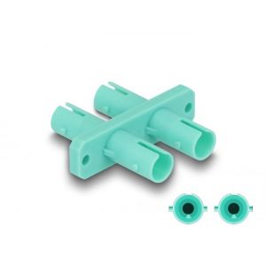 Delock kuituliitin Coupler ST Duplex naaras ST Duplex naaras aqua