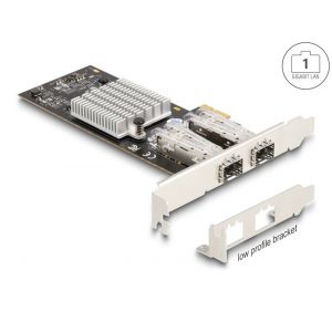 Delock PCI Express x1 2x SFP Gigabit LAN Intel i350 verkkokortti