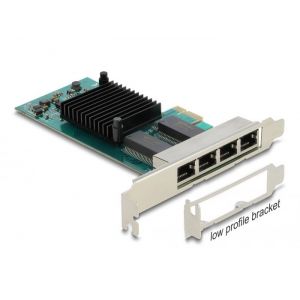 Delock PCI Express x1 -kortti 4 x RJ45 Gigabit LAN i350