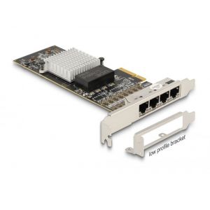 Delock PCI Express x4 - 4 x RJ45 Intel i350 verkkokortti