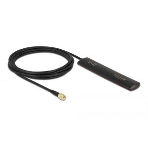Delock LTE-antenni SMA plug 3 dBi ympärisäteilevä musta liimakiinnitys