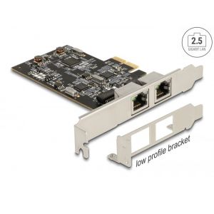 Delock 2 x 2.5 Gigabit i225 PCIE x2 verkkokortti