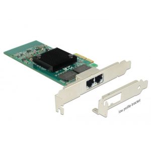 Delock PCIe x4 - 2 x RJ45 Gigabit verkkokortti i350