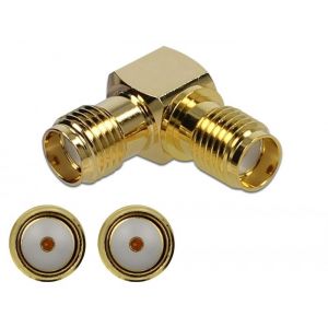 Delock SMA jack > SMA jack 10GHz, 90 asteen kulmalla