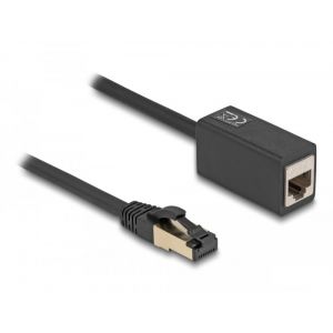 Delock Cat 8.1 S/FTP LSHZ RJ45 jatkokaapeli 1,00 m musta