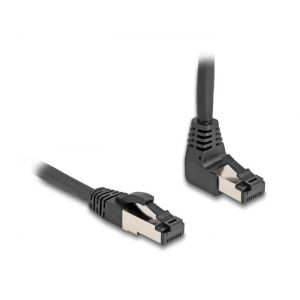 Delock Cat.8.1 S/FTP kaapeli RJ-45 1x kulma ylös 1m musta