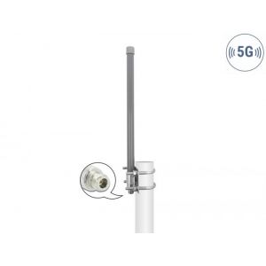 Delock 5G 3,3 - 3,8 GHz antenni N jack 8 dBi 50 cm ympärisäteilevä harmaa ulkokäyttöön
