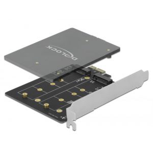 Delock 2xM.2 SATA PCIE x1 lisäkortti