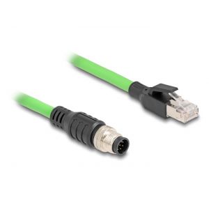 Delock M12 8-pin A-coded uros - RJ45 uros PUR (TPU) 1 m