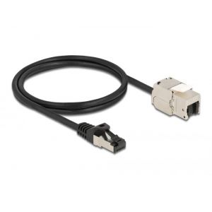 Delock Cat.6A S/FTP kaapeli RJ-45 - Keystone liittimillä 1m