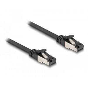 Delock RJ45 Cat 8.1 U/FTP litteäkaapeli 2 m musta