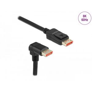 Delock DisplayPort 1.4 5m 90° kulma alas kaapeli 8K 60 Hz