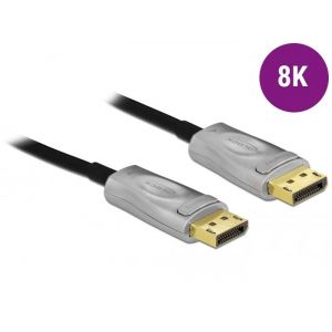 Delock Displayport 1.4 8K 60Hz uros-uros aktiivinen optinen kuitukaapeli 25m