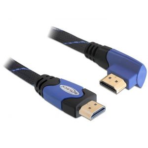 Delock High Speed HDMI kaapeli kulmalla sininen 2m 4K 30Hz