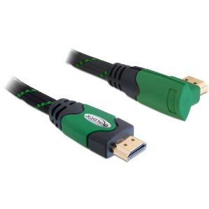 Delock High Speed HDMI kaapeli kulmalla vihreä 5m 4K 30Hz