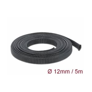 Delock punottu joustava kaapelisuoja5 m x 25 mm musta