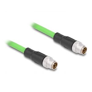 Delock M12 8-pin X-coded uros-uros PUR (TPU) 5m