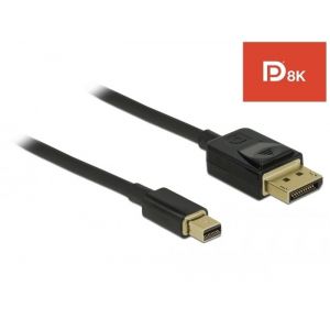 Delock Mini Displayport 1.4 - Displayport kaapeli 8K 60Hz 1m