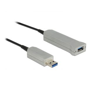 Delock Aktiivinen optinen USB 3.0 naaras-uros kaapeli 20m