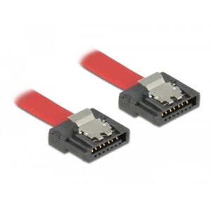 Delock SATA FLEXI kaapeli 6 Gb/s 0,1m, punainen
