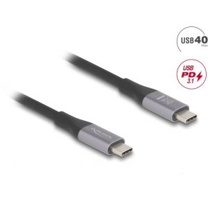 Delock USB-C 40 Gbps uros-uros PD 3.1 240 W E-Marker 2m
