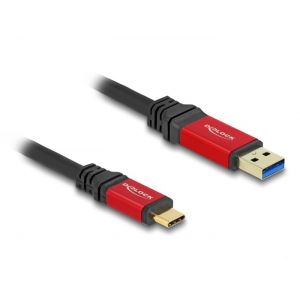 Delock USB-C 10 Gbps C-A kaapeli 2m punainen metal
