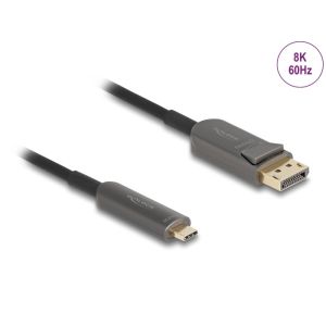 Delock aktiivi optinen USB Type-C - Displayport 8K 60Hz 25m kaapeli