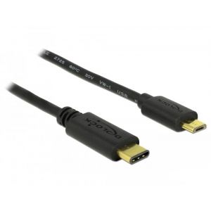 Delock USB 2.0 Type-C -> USB 2.0 Micro-B 1m kaapeli