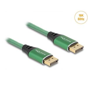 Delock Displayport 16K 60 Hz 1m vihreä