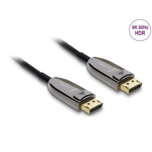 Delock Displayport 2.1 8K 60Hz uros-uros aktiivinen optinen kuitukaapeli 10m