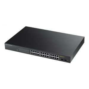 ZyXEL GS1900-24HP V2 Gigabit 24-port (PoE+) + 2 x Gigabit SFP hallinnoitu kytkin