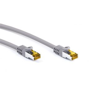 Ethernetkaapeli CAT 6A liittimillä S/FTP (PiMF), 500 MHz, kaapeli CAT 7, harmaa 25m