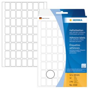 Herma manuaalietiketti 12mm x 18mm valkoinen (1792 kpl)