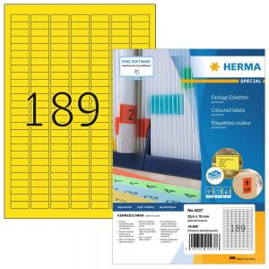 Herma Quality tarra-arkki A4 keltainen, pysyvä tarttuvuus 18900 kpl