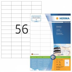 Herma tarra-arkki 52,5x21,2 mm (5600 kpl)