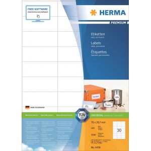 Herma A4 tarra-arkki 70x29,7 30 tarraa per arkki (3000kpl)