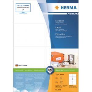Herma etiketti Premium 105mmx74mm, tarroja 800 kpl
