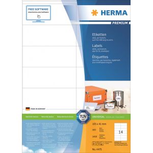 Herma etiketti Premium 105mmx41mm, tarroja 1400 kpl