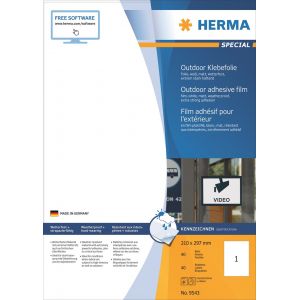 Herma säänkestävä tarra-arkki A4 210mm x 297mm (40 kpl)